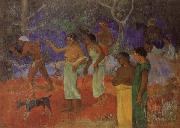 Paul Gauguin Scene from Tahitian Life Sweden oil painting artist